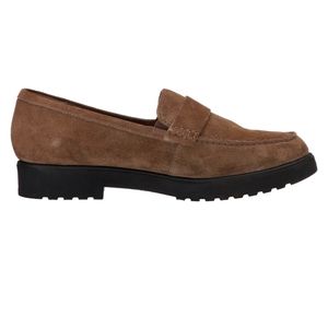 NEW Women's Clarks Bellevue Hazen Olive Suade Penny Loafer